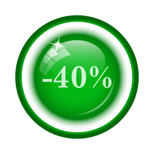 Ikona 40 % slevu — Stock fotografie