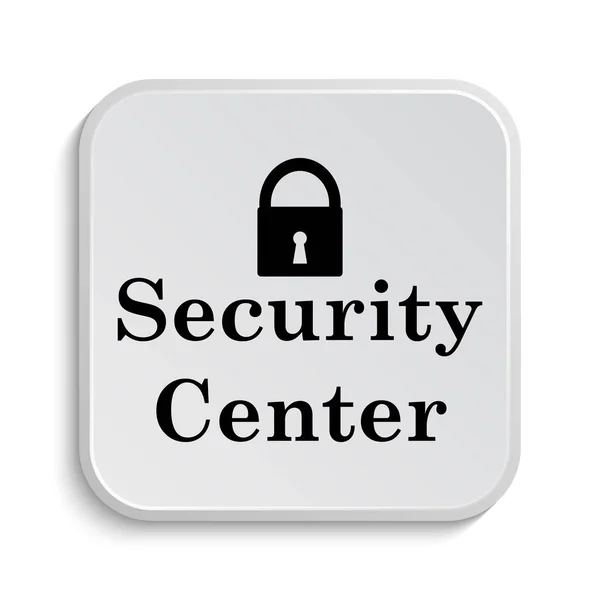 Biztonsági Központ Ikonra Internet Gomb Fehér Háttér — Stock Fotó