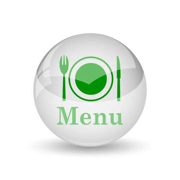 Icona Del Menu Pulsante Internet Sfondo Bianco — Foto Stock