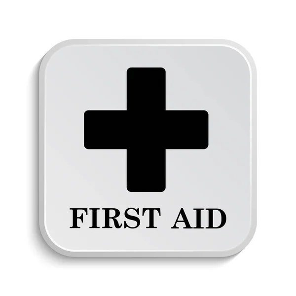 First Aid Icon Internet Button White Background — Stock Photo, Image