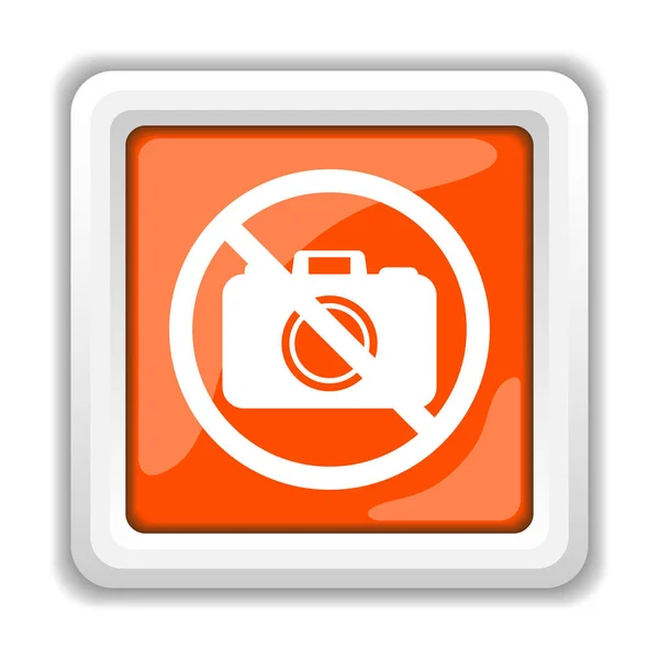 Verboden Fotopictogram Geïsoleerd Een Witte Achtergrond Mobiele Apps Concept — Stockfoto