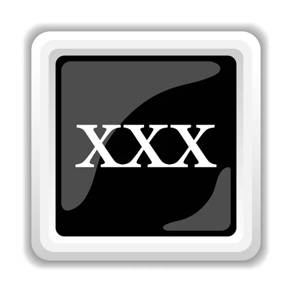 Xxx のアイコン 白い背景の上のインター ネット ボタン — ストック写真