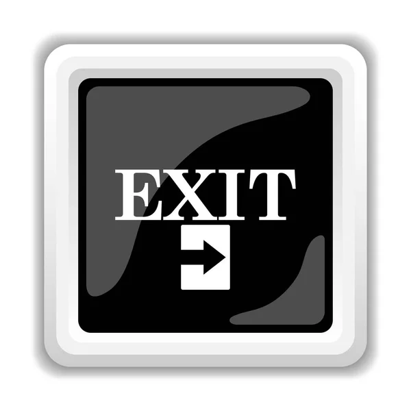 Exit Ikonen Internet Knappen Vit Bakgrund — Stockfoto