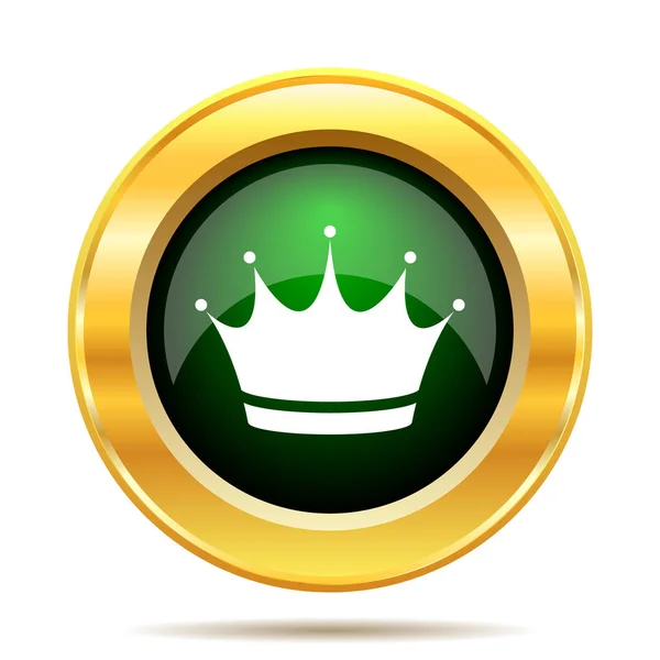 Crown Icon Internet Button White Background — Stock Photo, Image