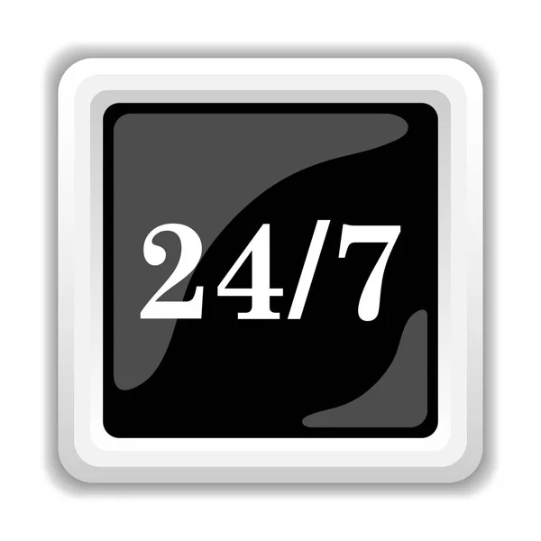 24 7 значок — стокове фото
