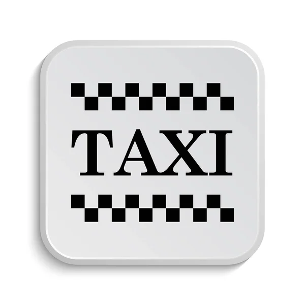 Icono Del Taxi Botón Internet Sobre Fondo Blanco —  Fotos de Stock