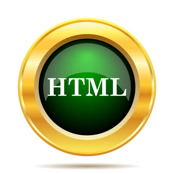 Иконка Html Кнопка Интернет Белом Фоне — стоковое фото