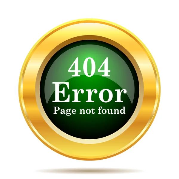 Ícone Erro 404 Botão Internet Fundo Branco — Fotografia de Stock