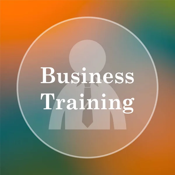 ビジネス トレーニング アイコン 色付きの背景のインター ネット ボタン — ストック写真