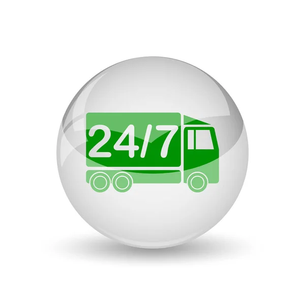 24 7 icono de camión de entrega —  Fotos de Stock