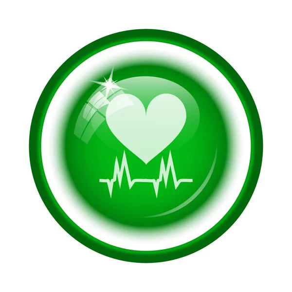 Heart Icon Internet Button White Background — Stock Photo, Image