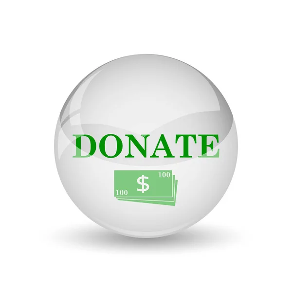 Donate Icon Internet Button White Background — Stock Photo, Image