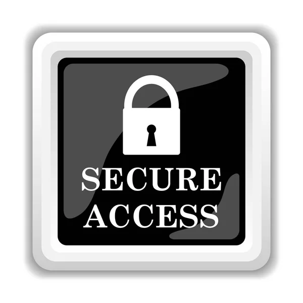Εικονίδιο Ασφαλούς Πρόσβασης Κουμπί Internet Άσπρο Φόντο — Φωτογραφία Αρχείου