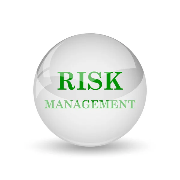 Risk Management Icon Internet Button White Background — Stock Photo, Image