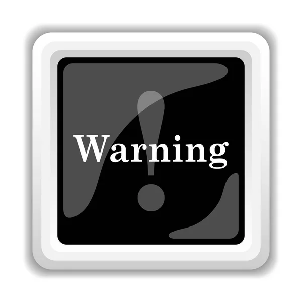 Warning Icon Internet Button White Background — Stock Photo, Image