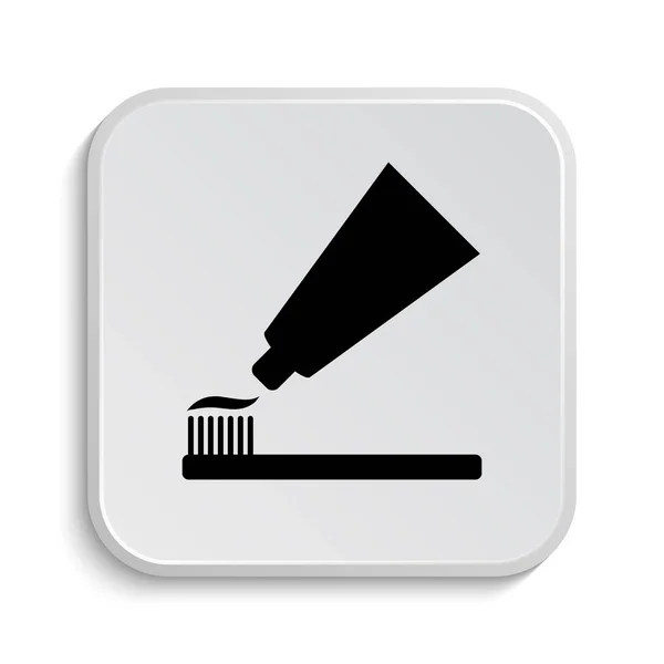 Tooth paste and brush icon — Stock Photo, Image