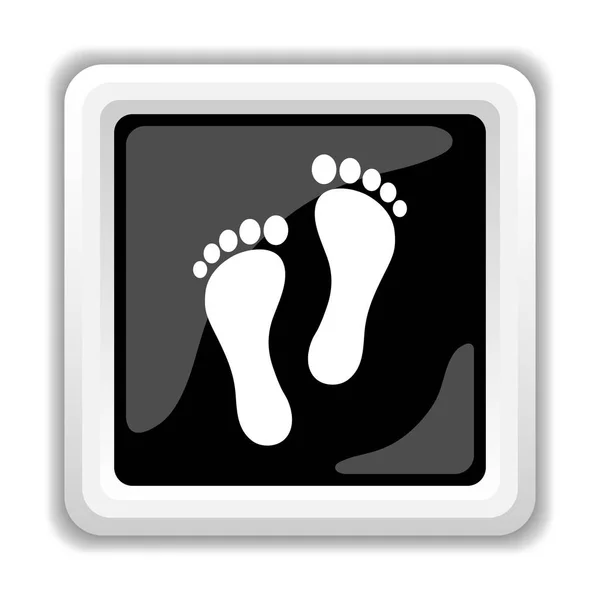 Foot Print Icon Internet Button White Background — Stock Photo, Image