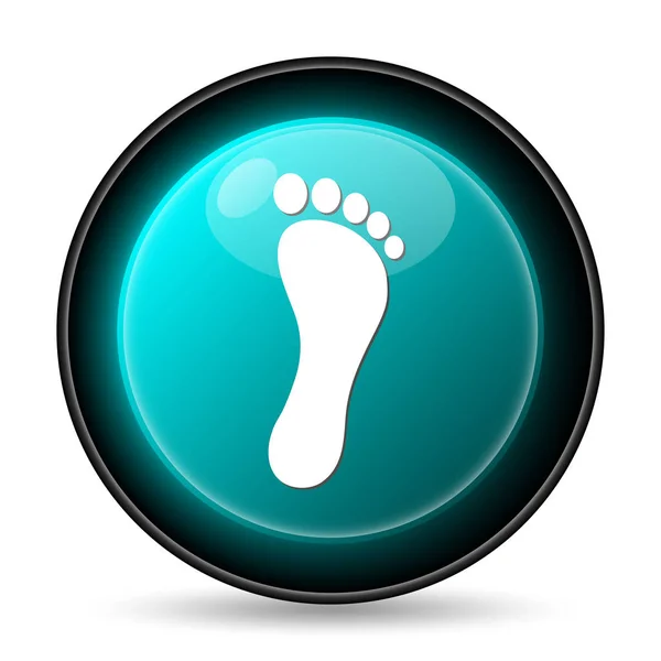 Foot Print Icon Internet Button White Background — Stock Photo, Image