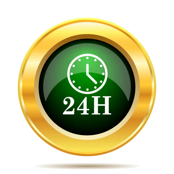 24H clock icon — Stock Photo, Image