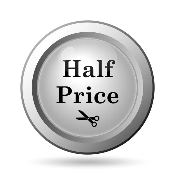 Half Price Icon Internet Button White Background — Stock Photo, Image