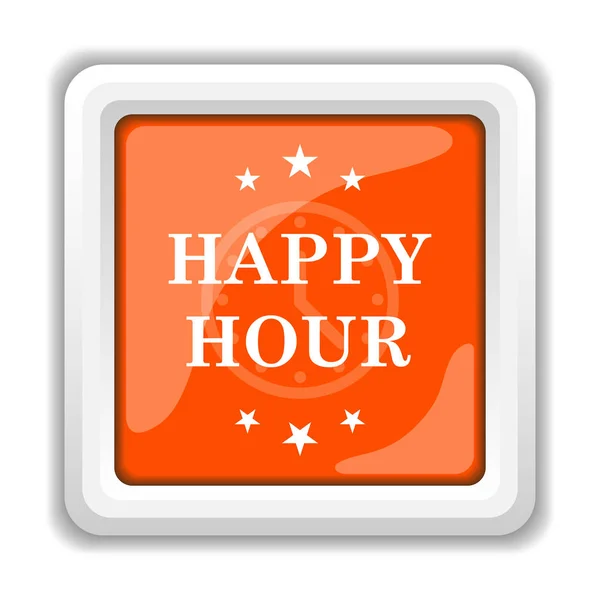 Happy Hour Ikona Białym Tle Białym Tle Pojęcie Aplikacji Mobilnych — Zdjęcie stockowe