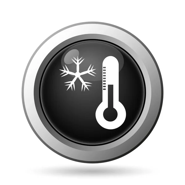 Sneeuwvlok met thermometer pictogram — Stockfoto