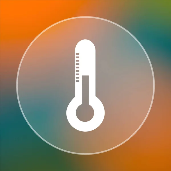 Thermometer Symbol Internet Taste Auf Farbigem Hintergrund — Stockfoto