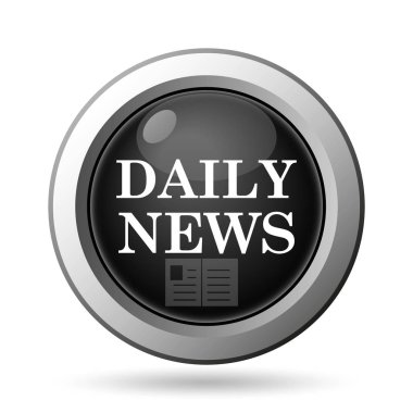 Günlük haber simgesi. Beyaz arka plan üzerinde Internet düğmesi