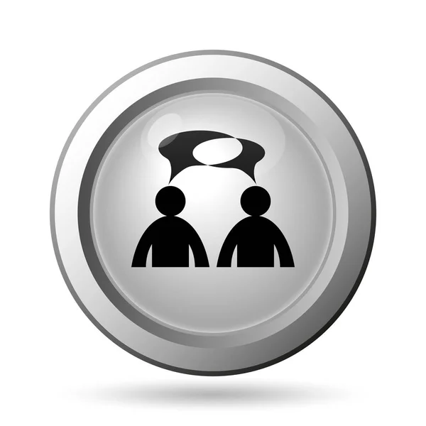 Comments Icon Internet Button White Background Men Bubble — Stock Photo, Image