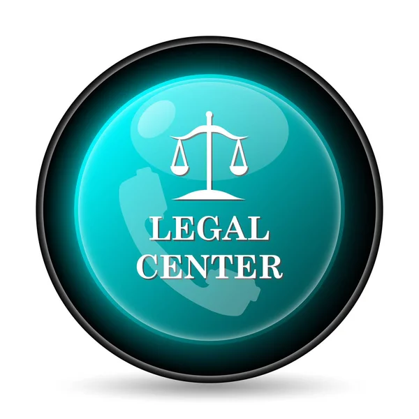 Значок Юридического Центра Кнопка Интернет Белом Фоне — стоковое фото