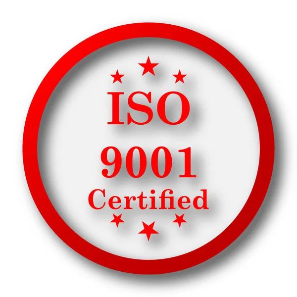 Icône Iso9001 Bouton Internet Sur Fond Blanc — Photo