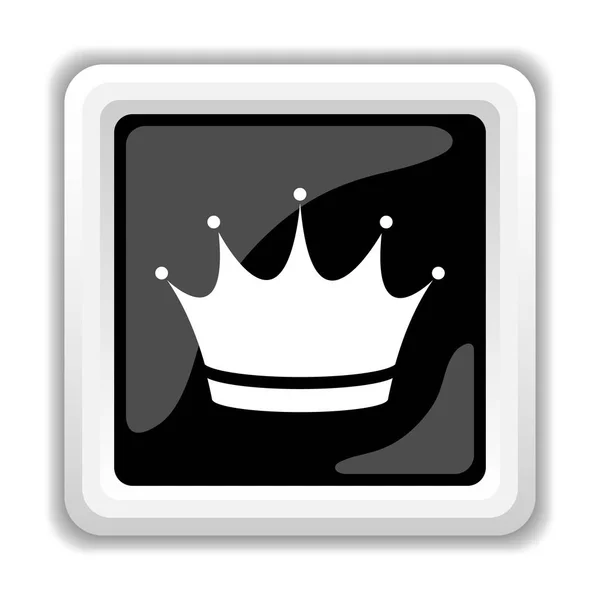 Ikona Korony Przycisk Internet Białym Tle — Zdjęcie stockowe
