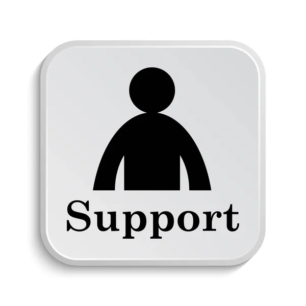 Εικονίδιο Υποστήριξης Κουμπί Internet Άσπρο Φόντο — Φωτογραφία Αρχείου