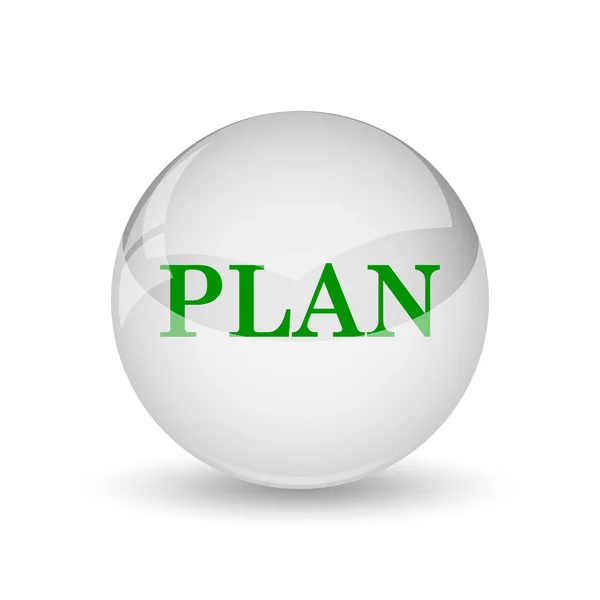 Ícone Plano Botão Internet Fundo Branco — Fotografia de Stock