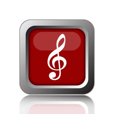 Müzik Not simgesi. Beyaz adam Internet düğmesini