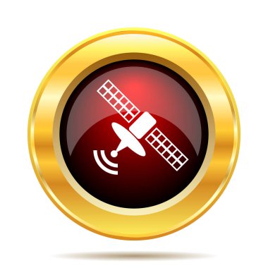 Anten simgesi. Beyaz arka plan üzerinde Internet düğmesi