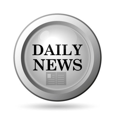 Günlük haber simgesi. Beyaz arka plan üzerinde Internet düğmesi