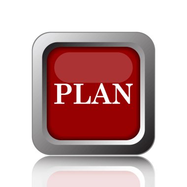 Planı simgesi. Beyaz adam Internet düğmesini