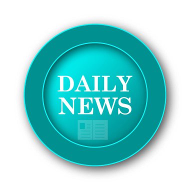 Günlük haber simgesi. Beyaz adam Internet düğmesini