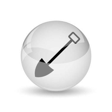 Kürek simgesi. Beyaz adam Internet düğmesini