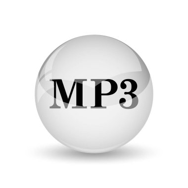 MP3 simgesi. Beyaz adam Internet düğmesini