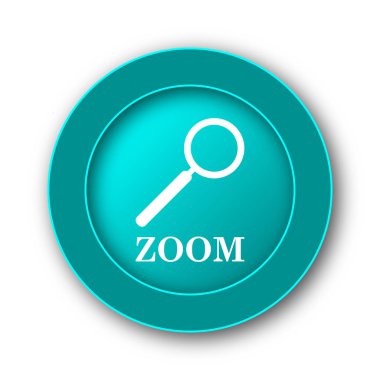 Büyüteç simgesiyle zoom. Beyaz adam Internet düğmesini