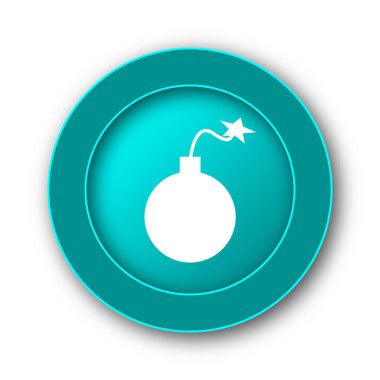 Bomba simgesi. Beyaz adam Internet düğmesini