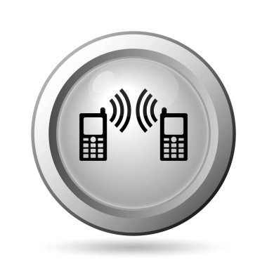 İletişim simgesi. Beyaz arka plan üzerinde Internet düğmesi