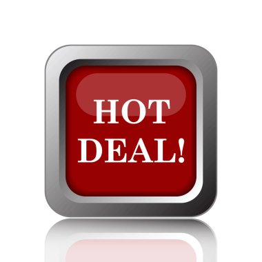 Sıcak Fırsat simgesi. Beyaz adam Internet düğmesini