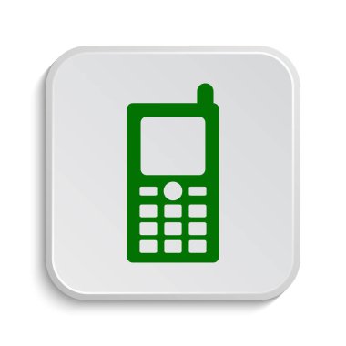 Hareket eden telefon simgesi. Beyaz arka plan üzerinde Internet düğmesi