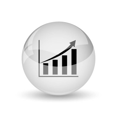 Grafik simgesini. Beyaz adam Internet düğmesini