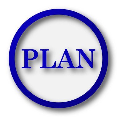 Planı simgesi. Beyaz zemin üzerine mavi Internet düğme