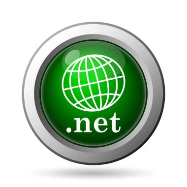 .NET simgesi. Beyaz adam Internet düğmesini