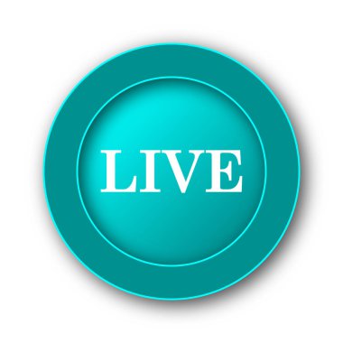 Canlı simgesi. Beyaz adam Internet düğmesini